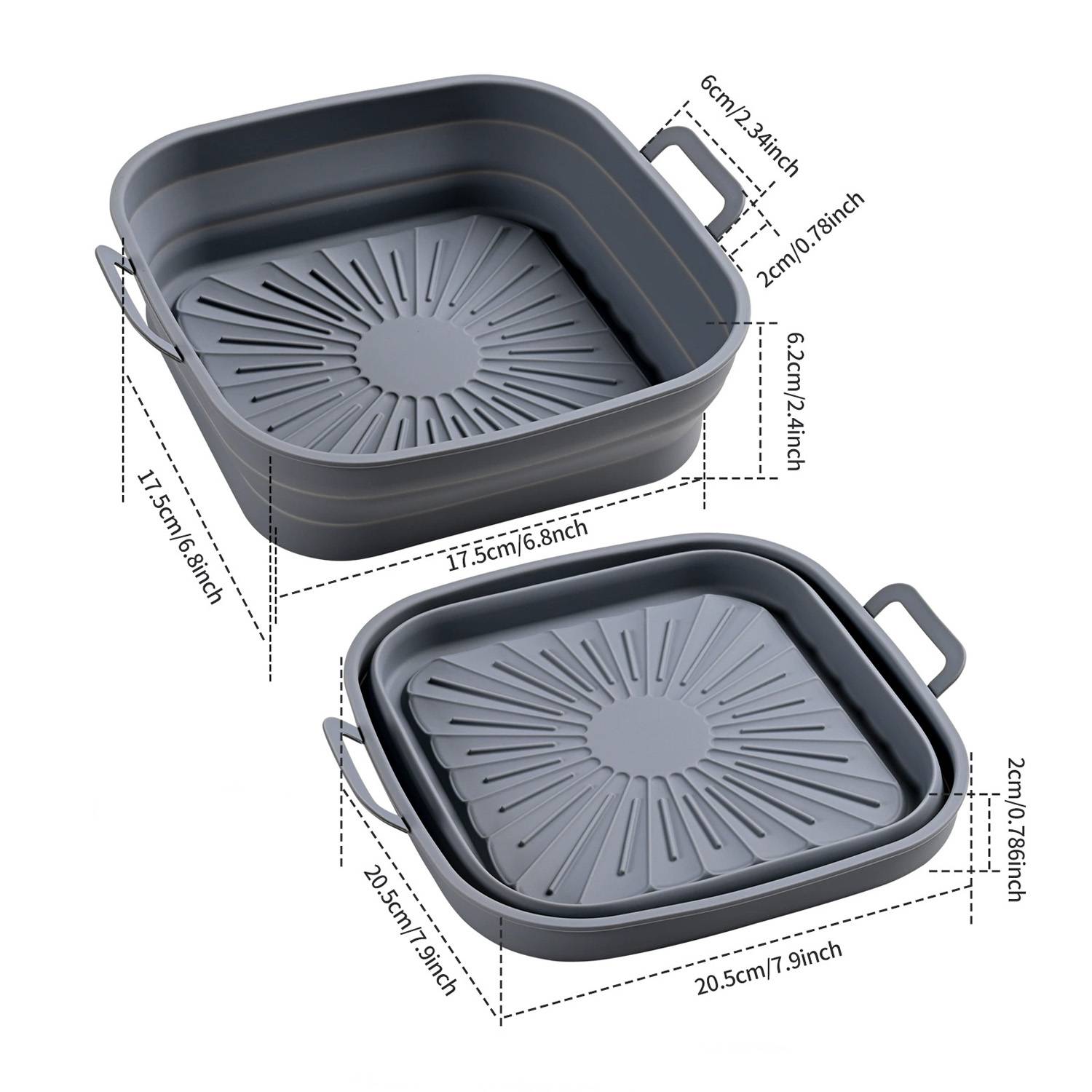 Foldable Silicone Air Fryer Liner – Odorless & Reusable 9