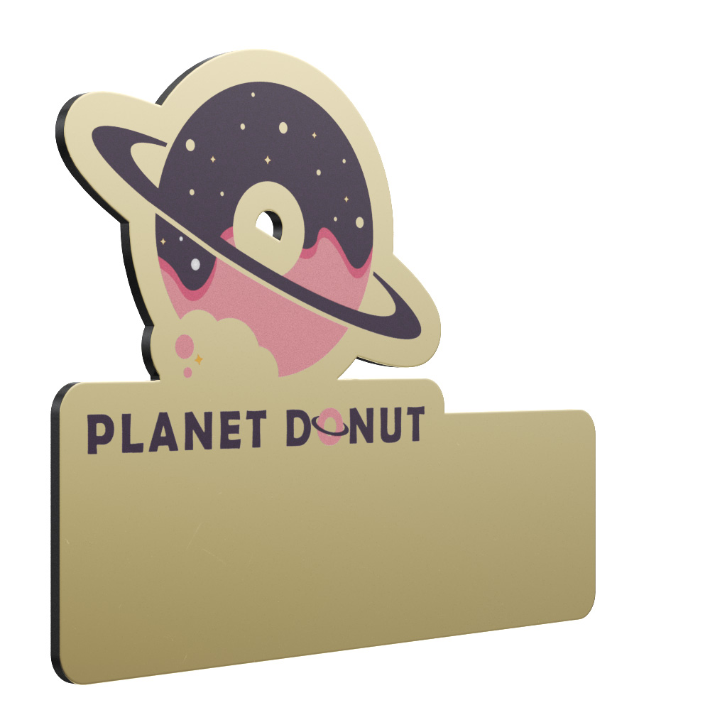 Texture Tone® Custom Shaped Name Badge (Extra Large) 3