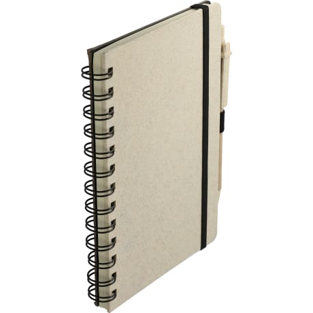 FSC® Mix 5" x 7" Wheat Straw Notebook with Pen 40