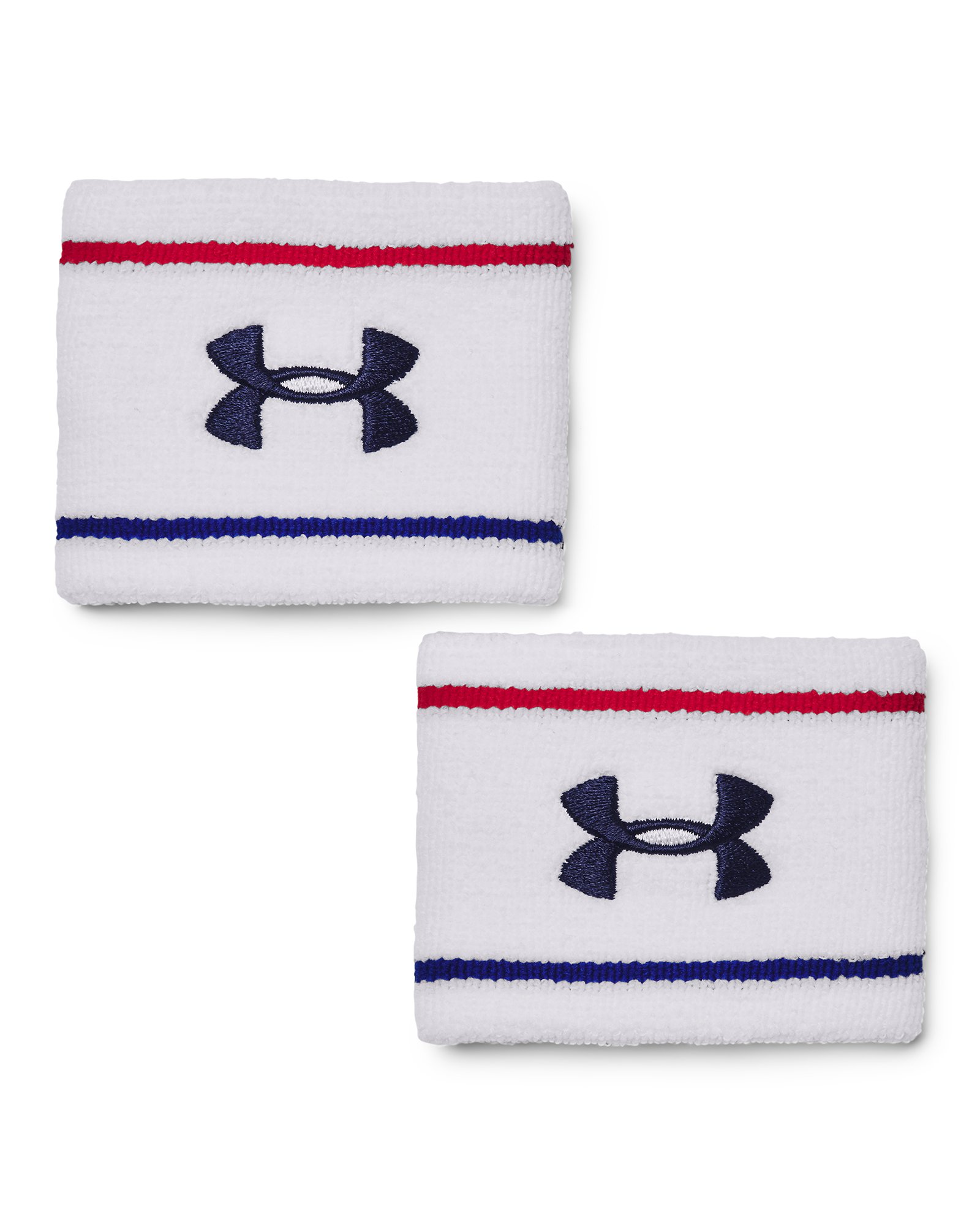 UA Striped Performance Terry Unisex 2-Pack Wristbands 11