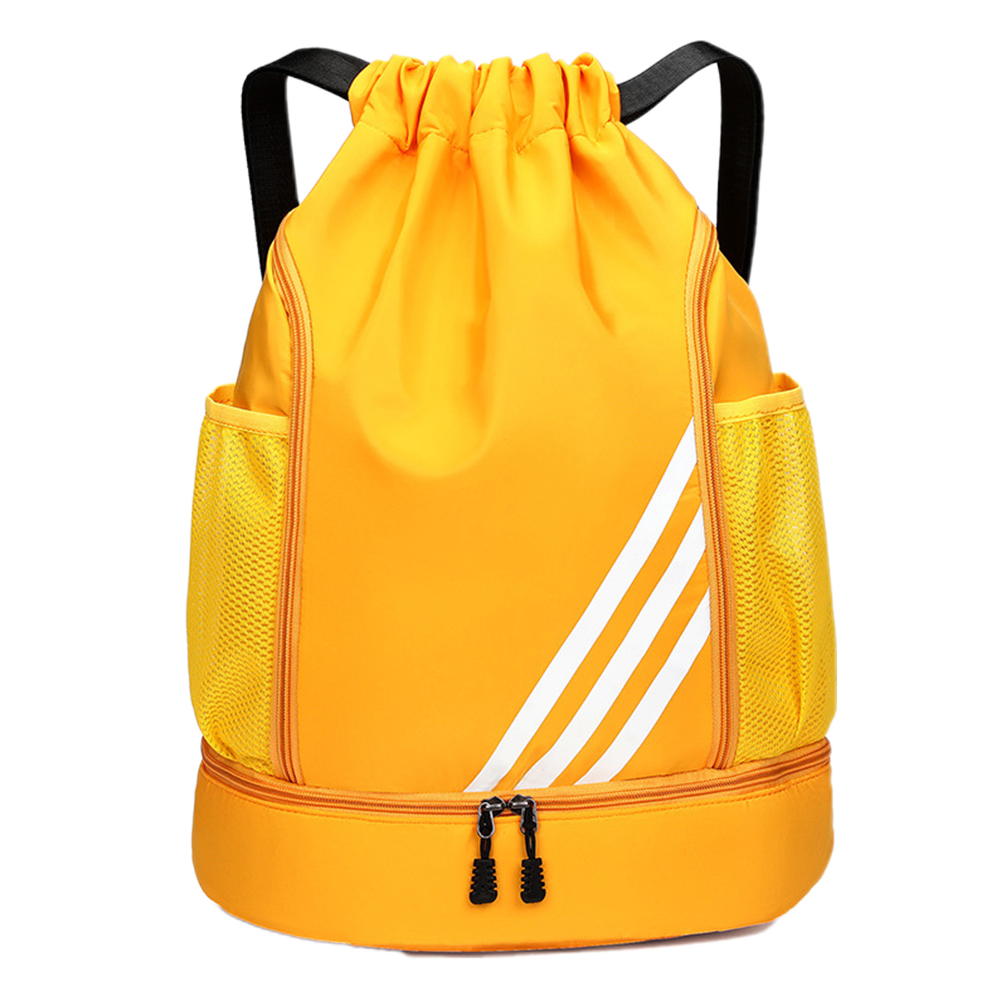 Durable Polyester Sports Drawstring Bag With Separate Shoe Storage 6