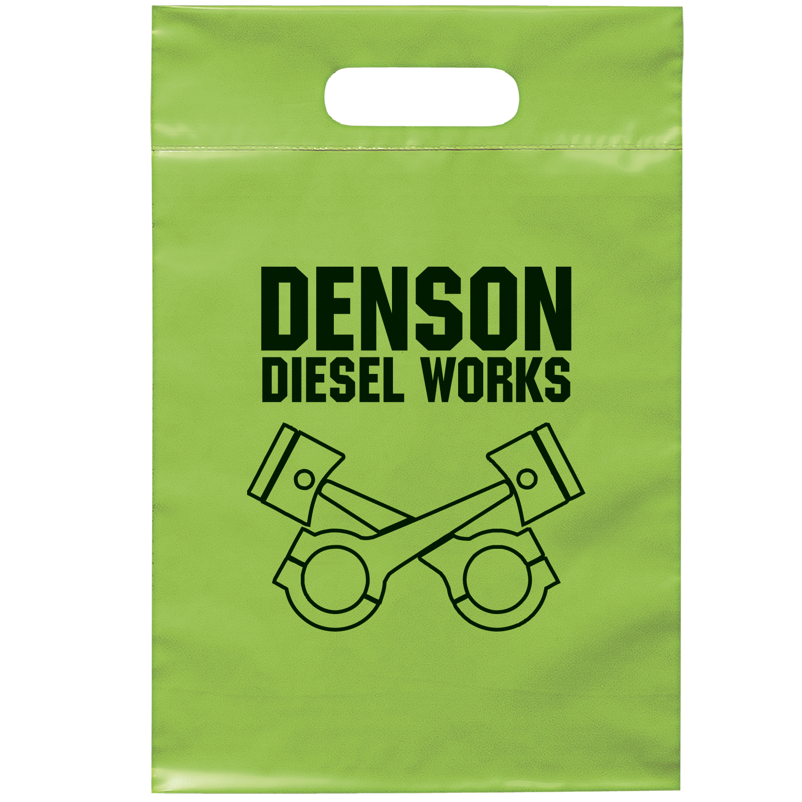 Die Cut Handle Bag - 9 1/2W x 14H - Flexo Ink Print 21