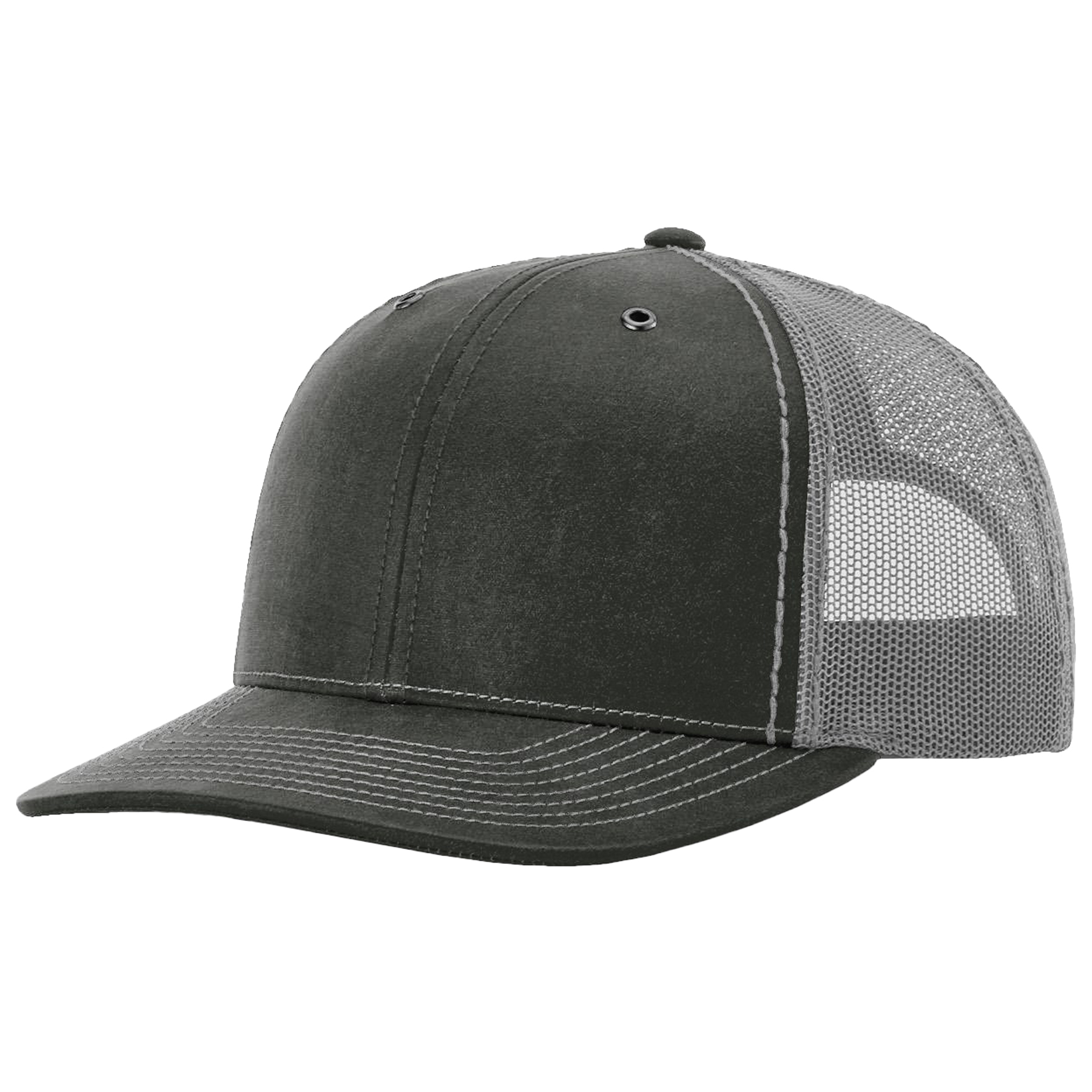 Richardson 112WF Freemont Adjustable Trucker Hat w/Leatherette Adhesive Patches or Embroidery 20