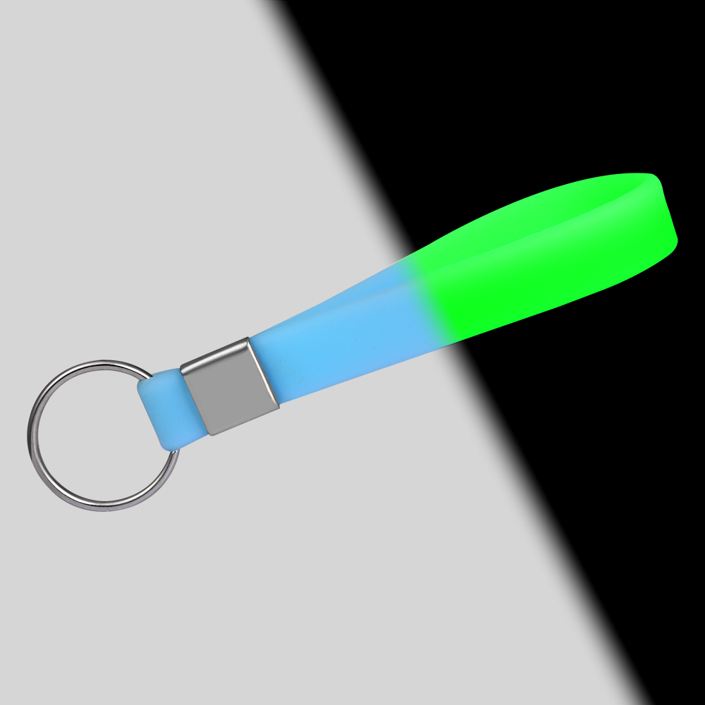 Glow In The Dark Keychain Silicone Wristband