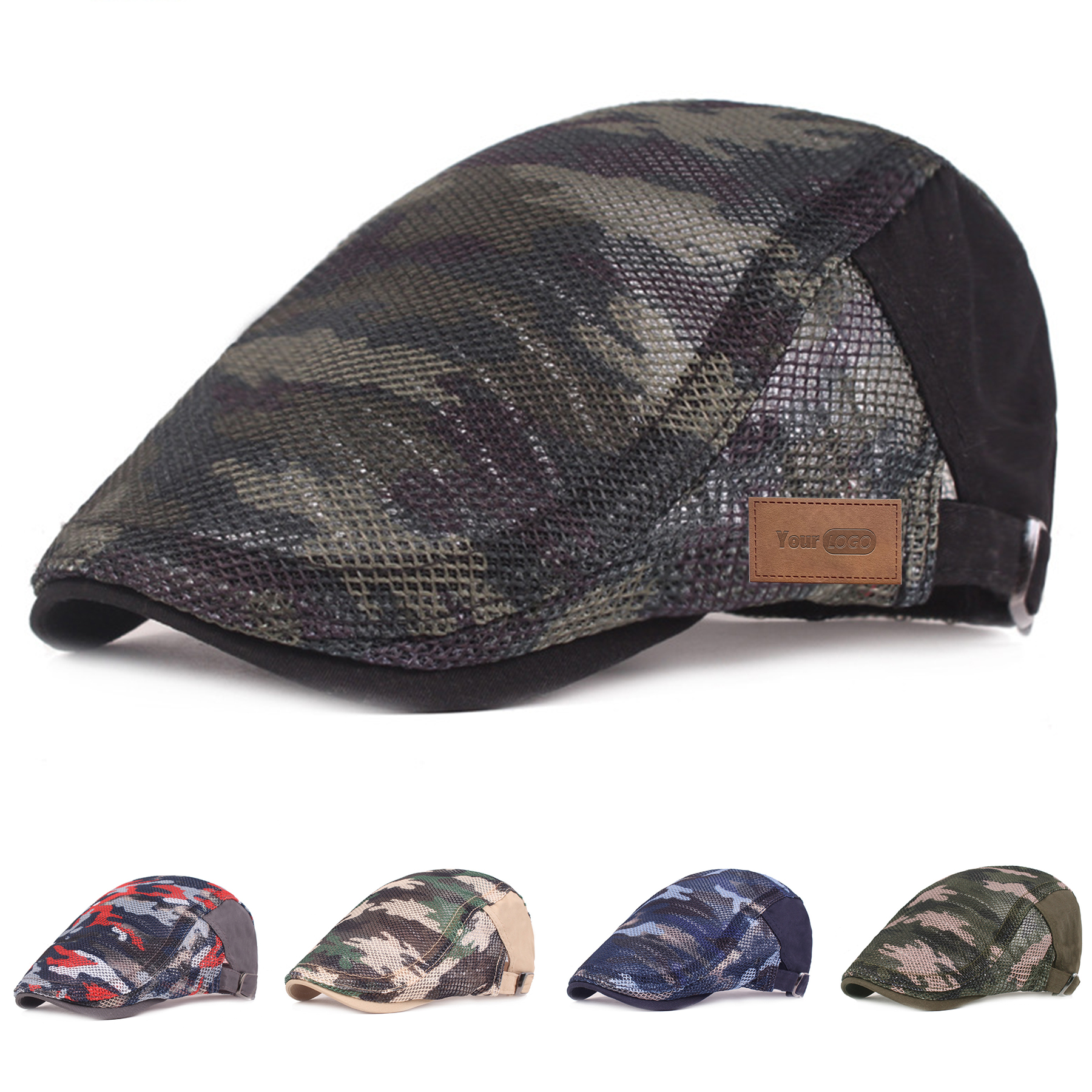Camouflage Newsboy Flat Cap 5