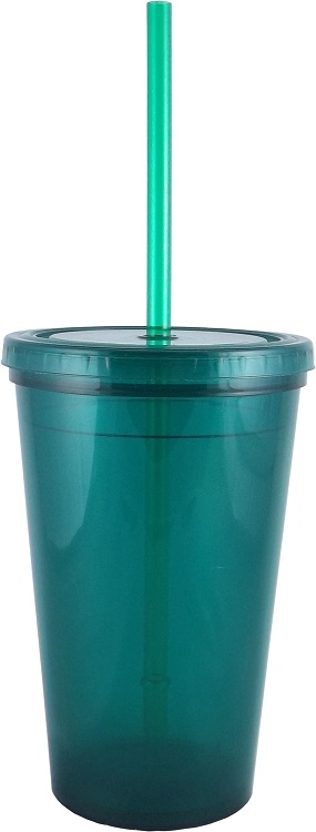 16 oz "Bolero" Polypropylene Double Wall Plastic Tumbler