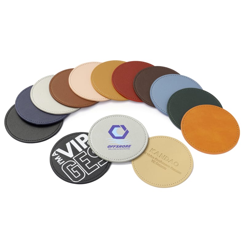 Custom Leather Coasters 12