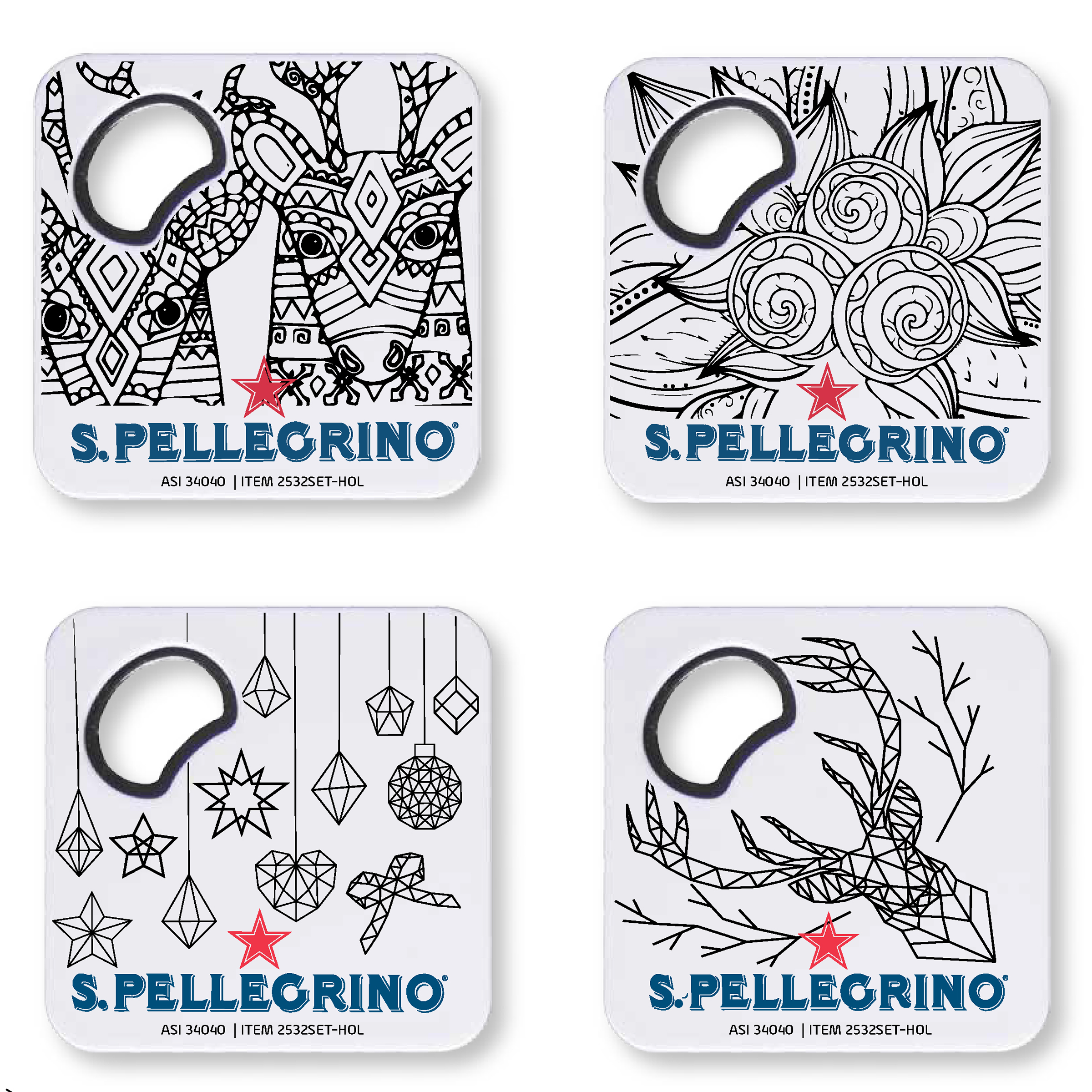 Magnetic Coaster With Bottle Opener Set