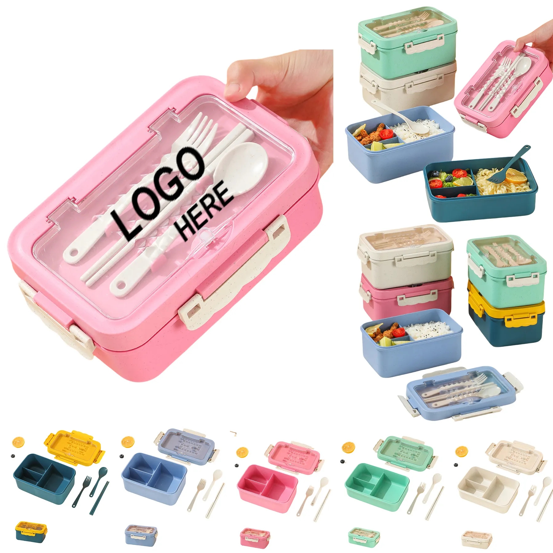 Wheat Straw Lunch Box Set 2