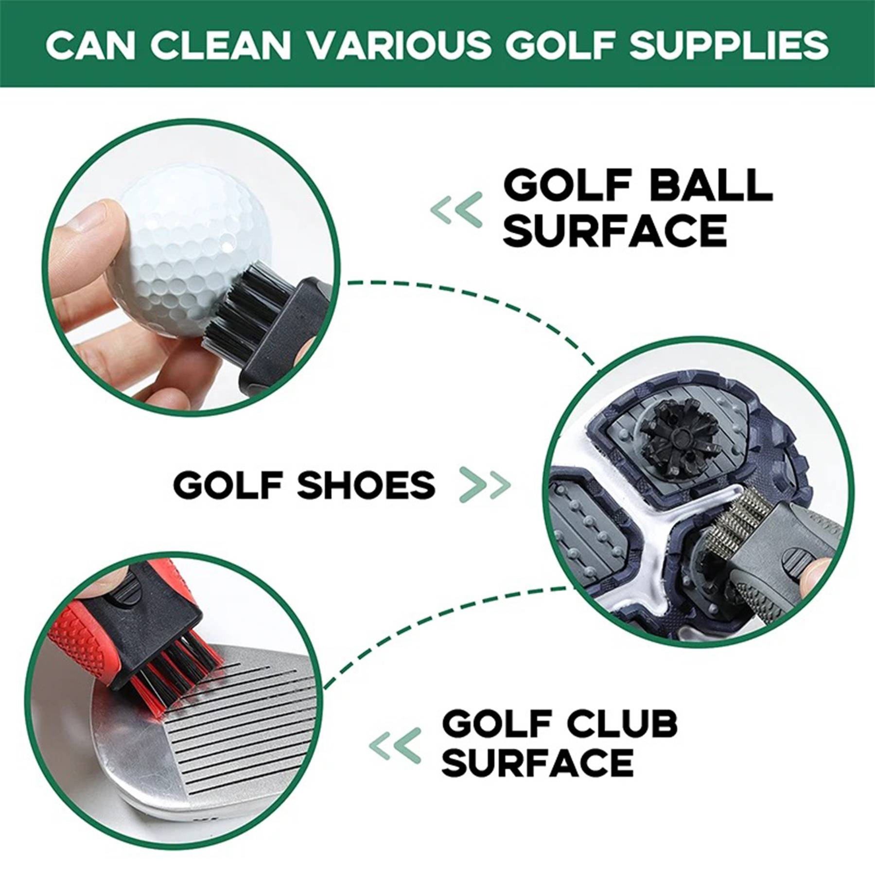 Golf club cleaning brush 2