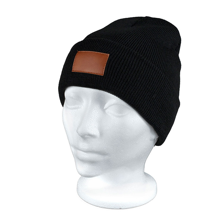 "TIBURON" Fashion and Performance Knit Cuffed Beanie with Patch 21