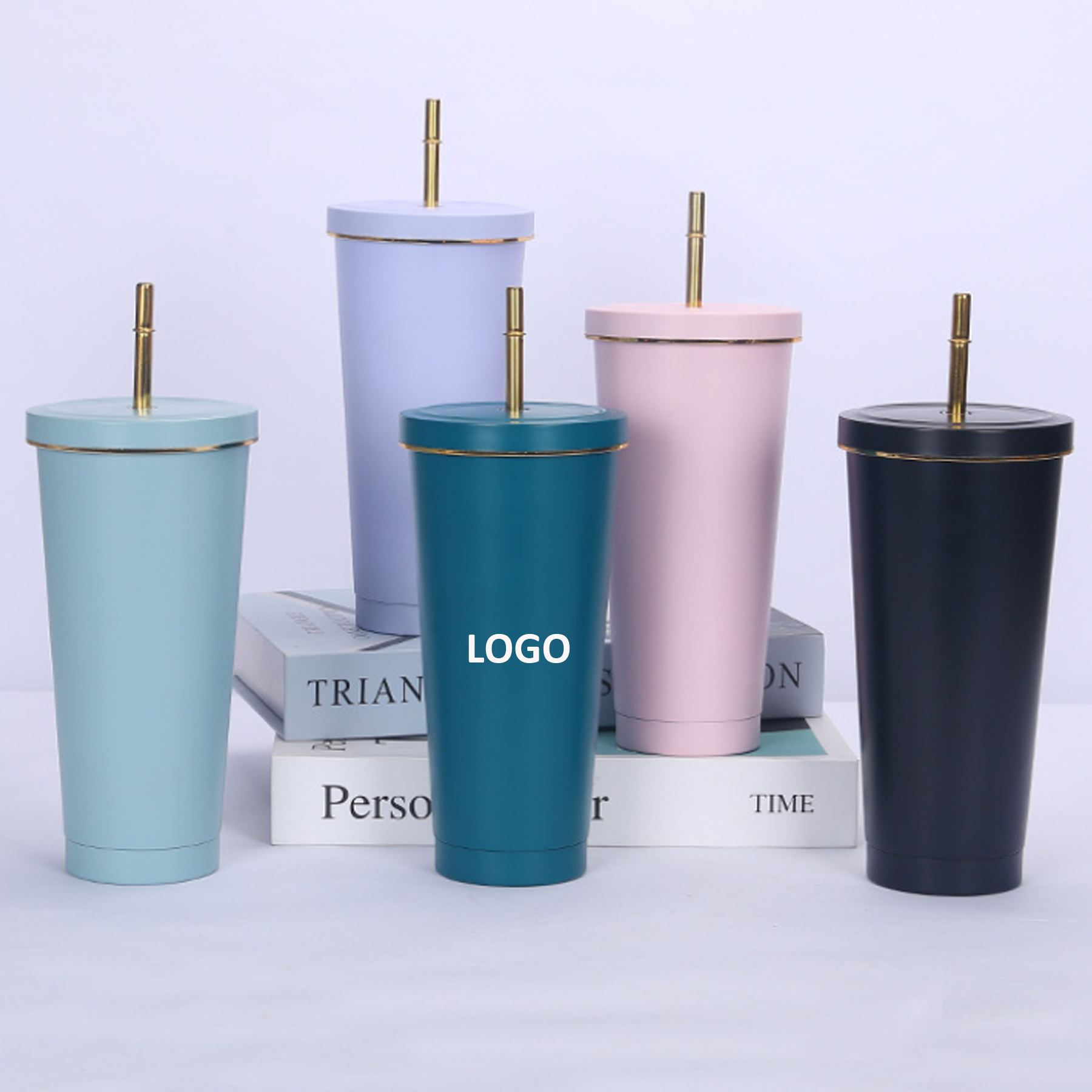 Stainless Steel Tumbler with Straw 1