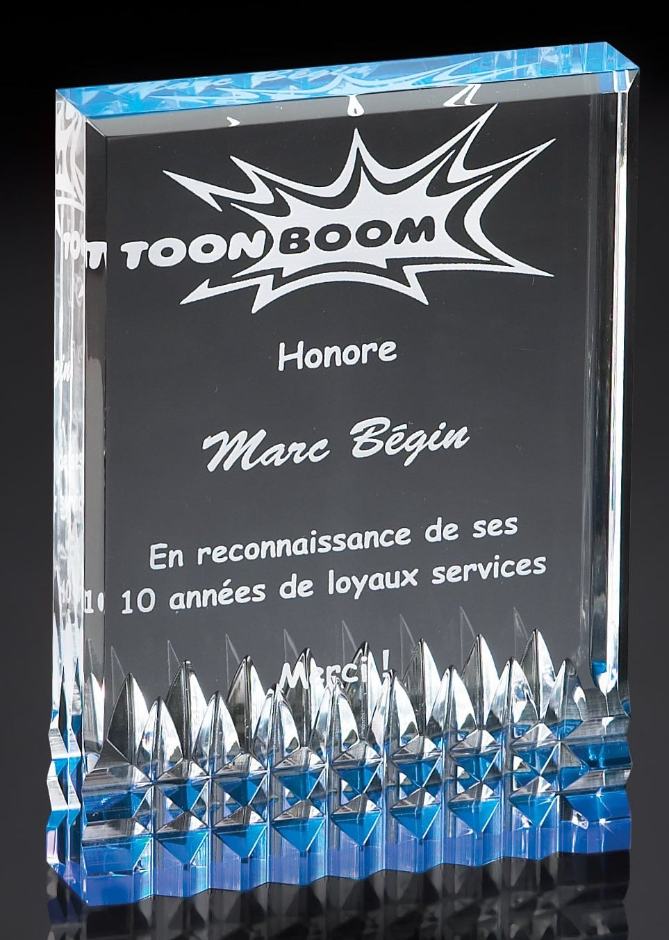 Blue Reflective Acrylic Award 3