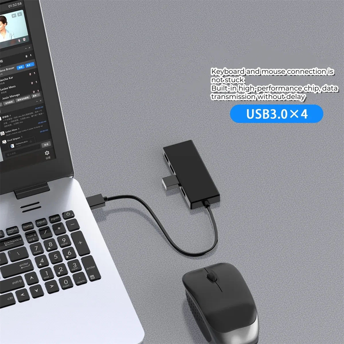4-Port USB 3.0 Hub Splitter Expander 6