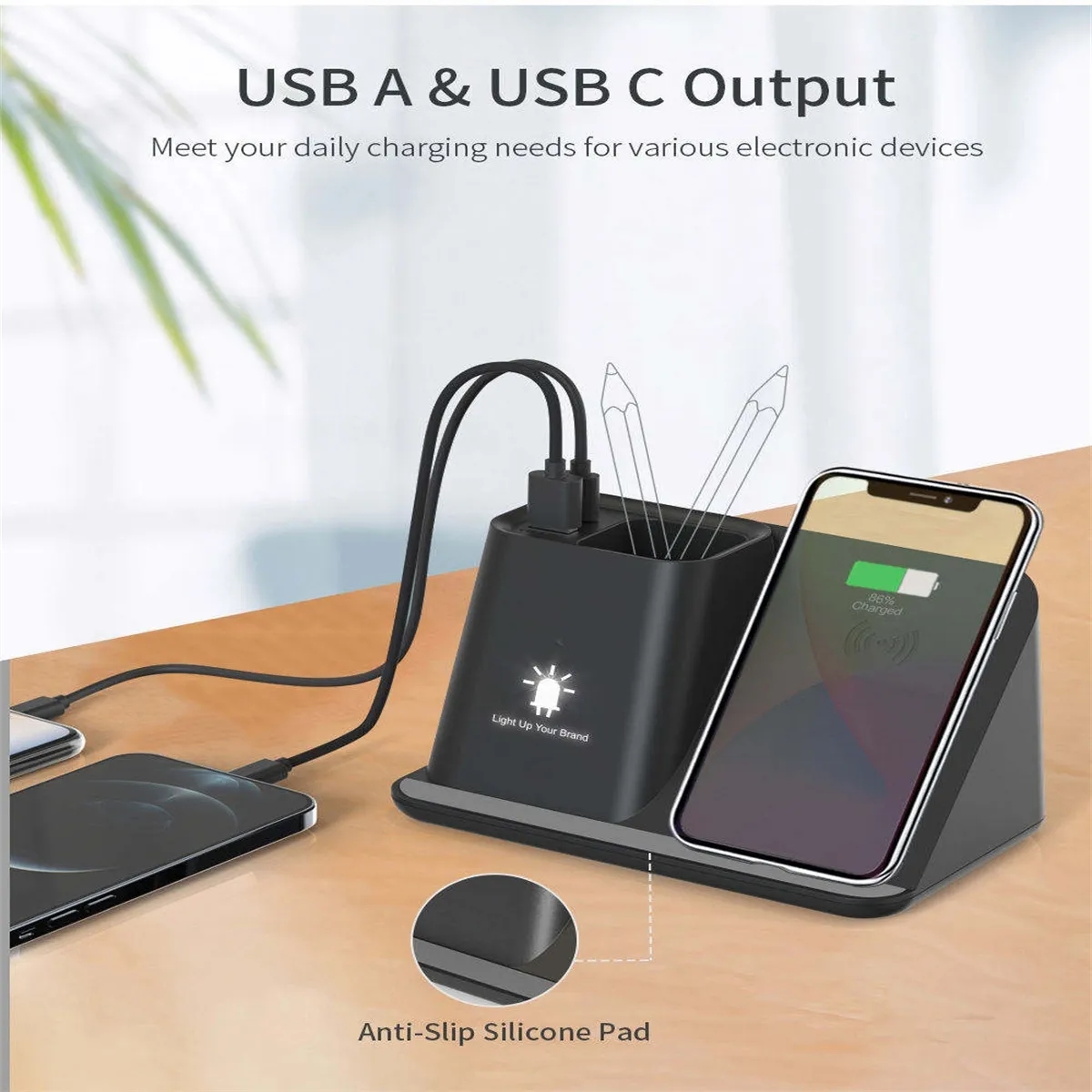 Wireless Charger with Pen Cup 5
