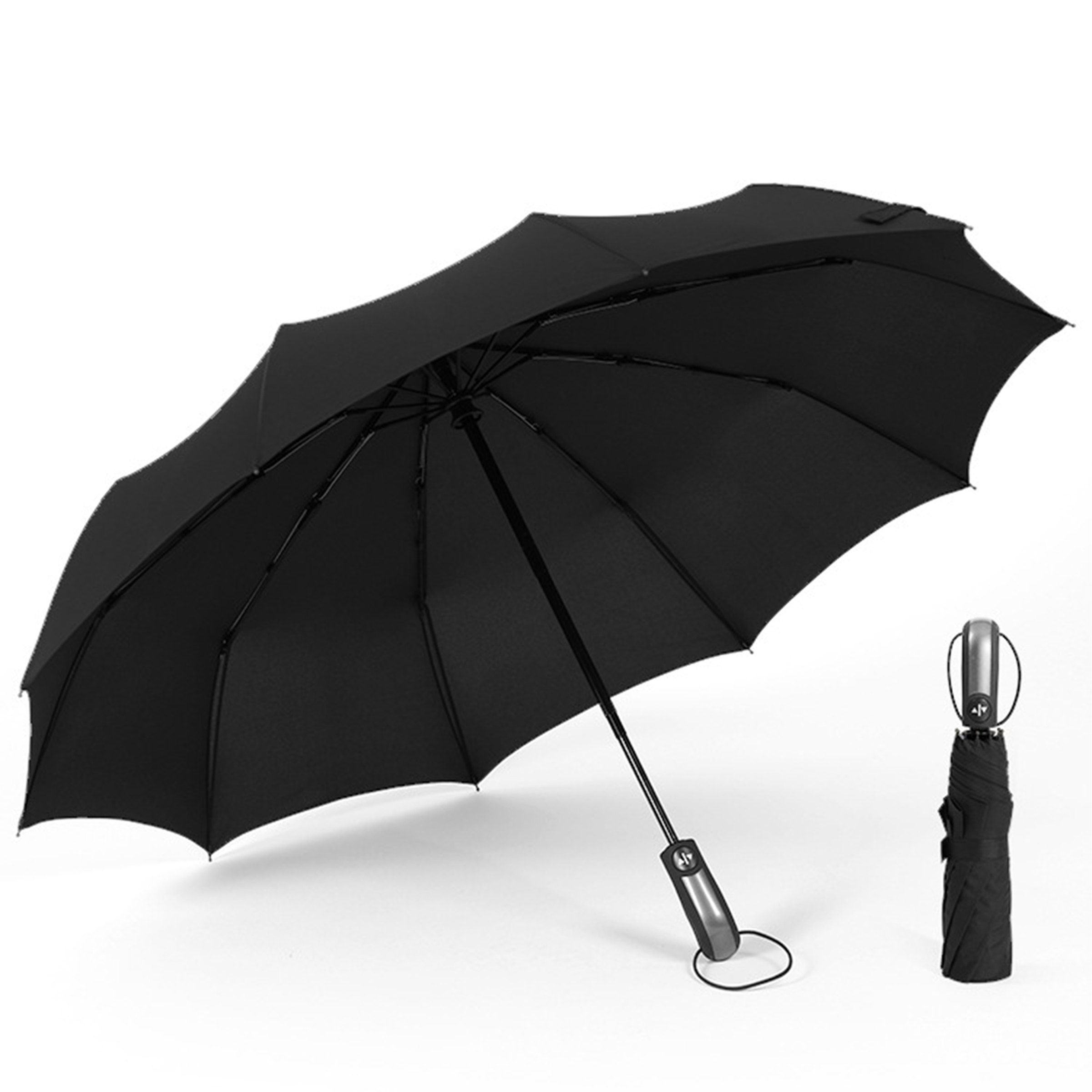 Steel Automatic Three Fold Sunshade Umbrella 8