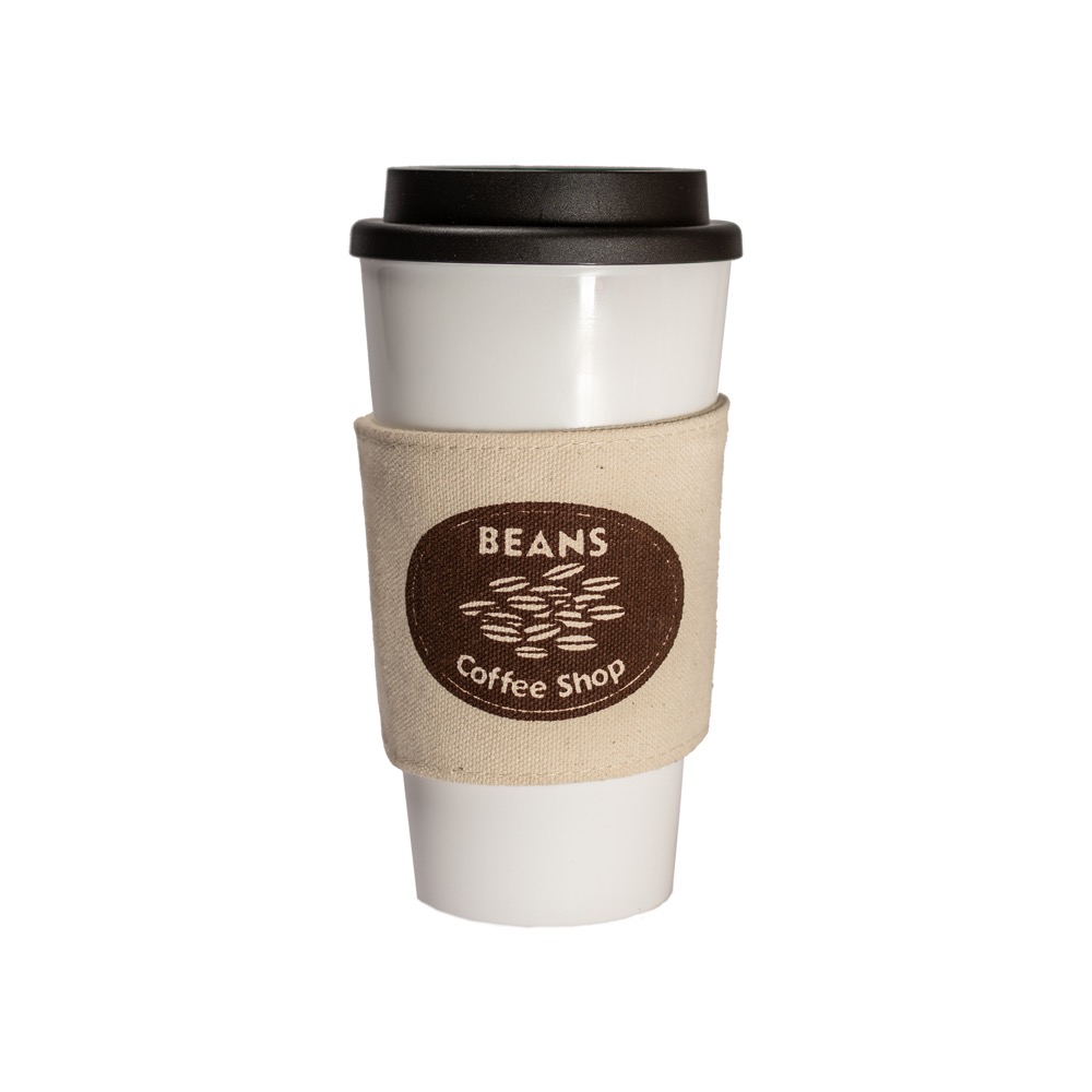 10 Oz. Light Weight Canvas Coffee Cup Sleeve 2