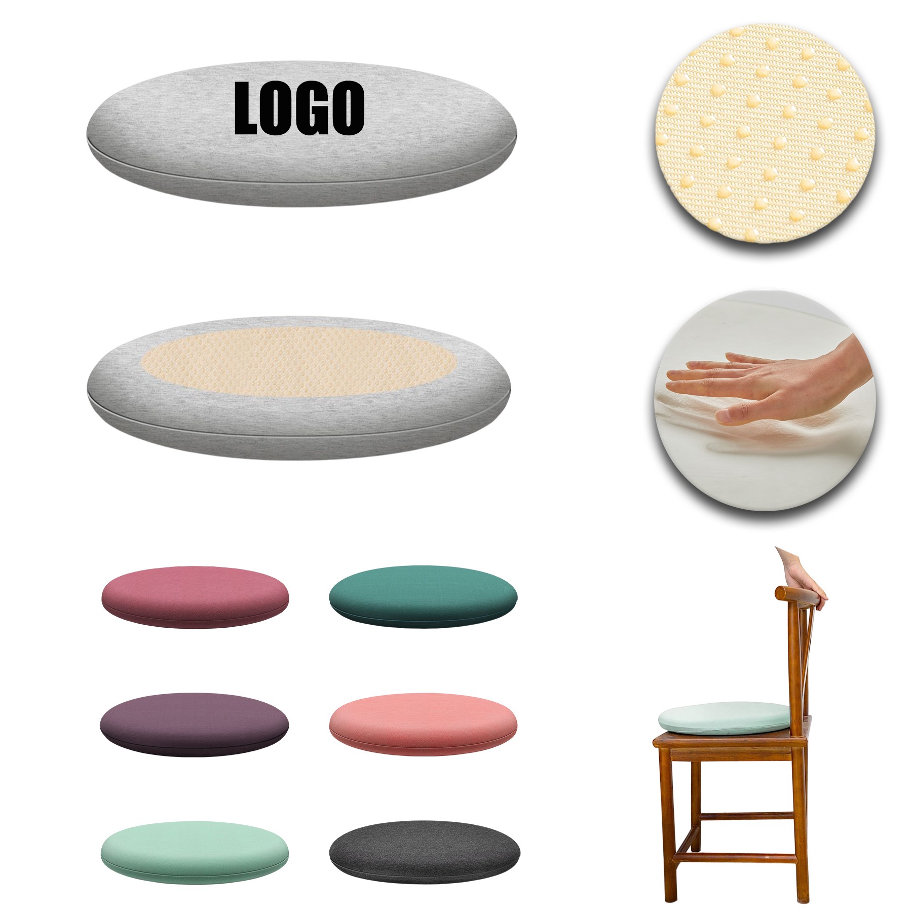 Round Memory Foam Cushion