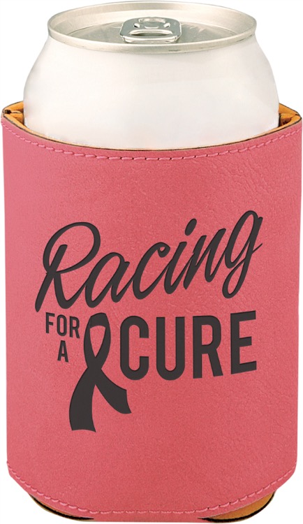 3 3/4" Pink Leatherette Beverage Holder 3