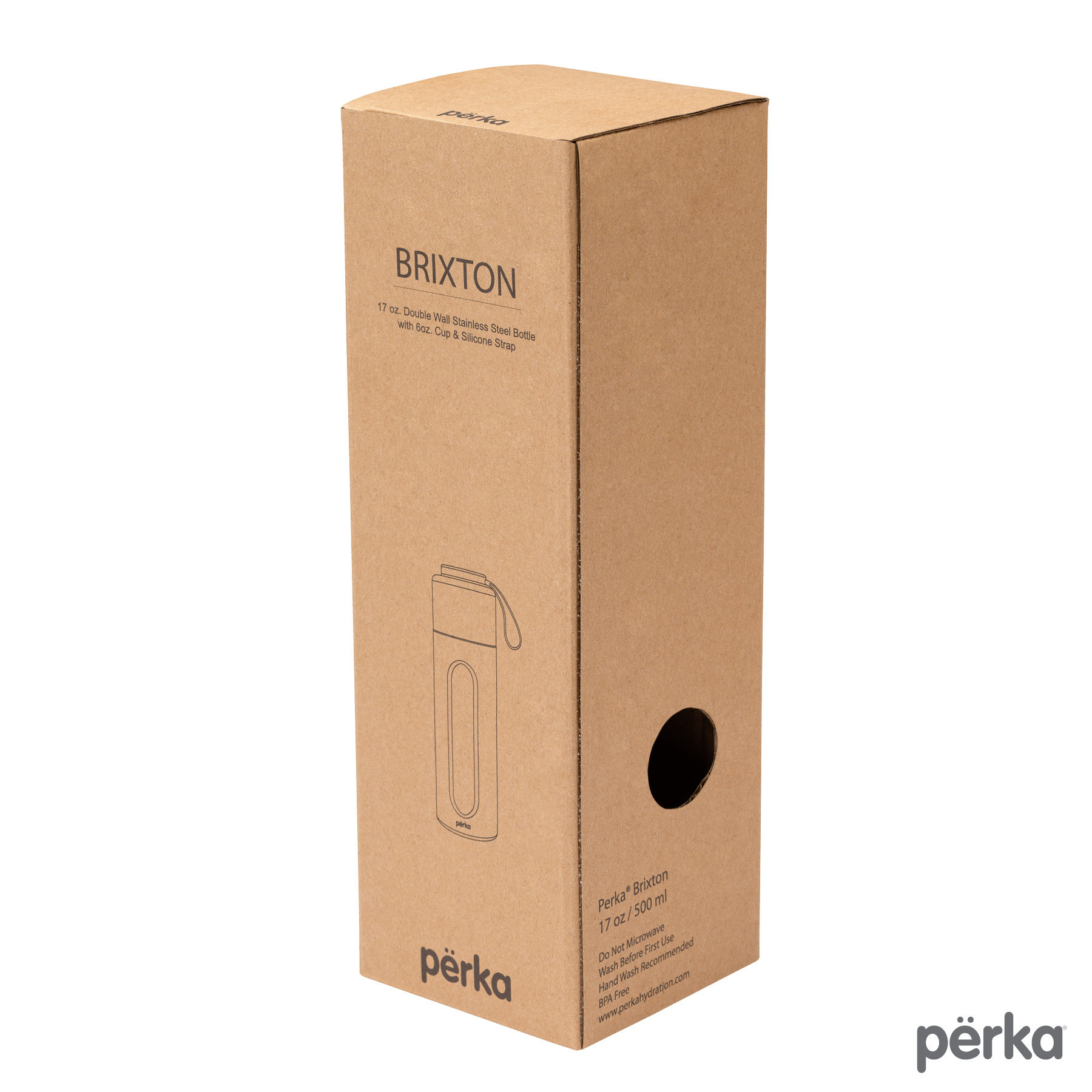 Perka® Brixton 17 oz. Double Wall, Stainless Steel Water Bottle 8