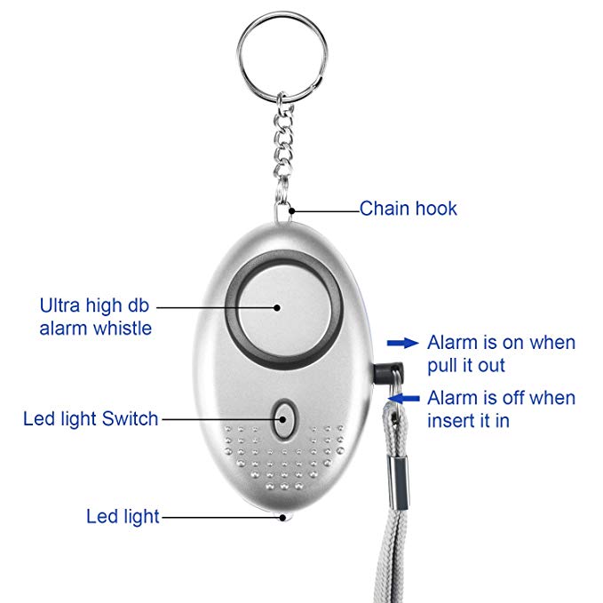 Personal Emergency Safety Alarm With LED Lights 2