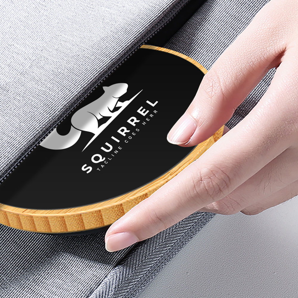 Evanston Bamboo Light Up Wireless Charger 15W 7