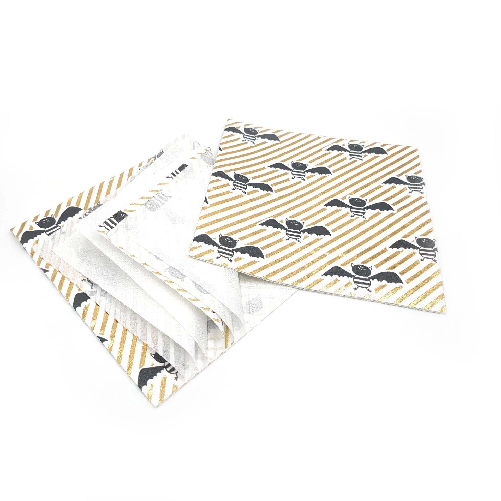 Custom Gold Foil Bee Disposable Paper Napkins 2