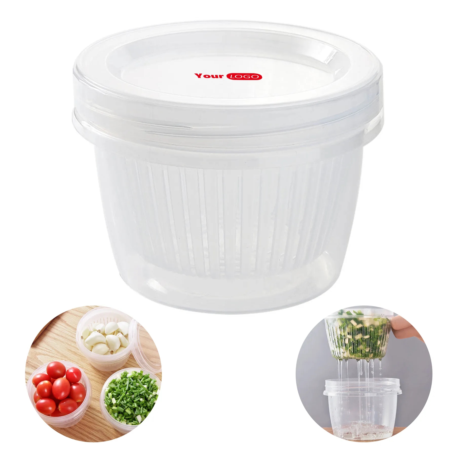 Polypropylene Portable Ginger And Garlic Storage Box 2