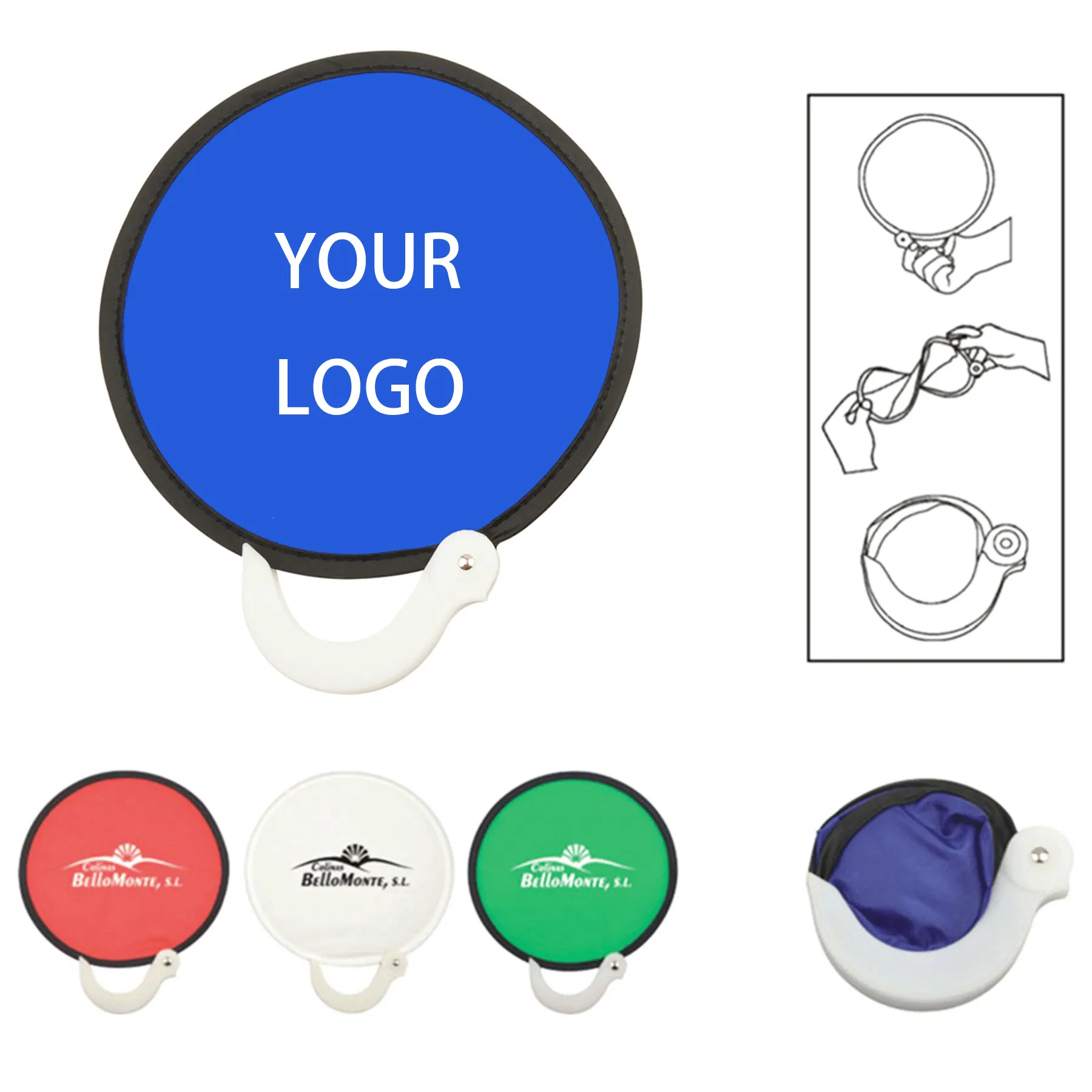 Custom Collapsible  Foldable hand held Fan 1
