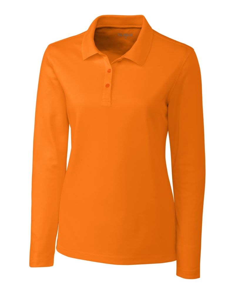 Clique Spin Solution-dyed Performance Pique Womens Long Sleeve Polo 40