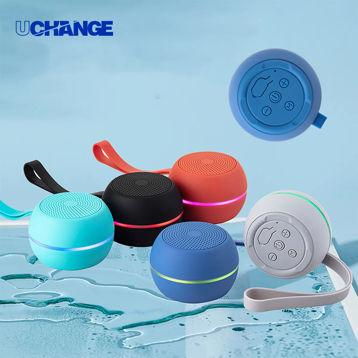 Mini Waterproof Bluetooth Speaker With Lanyard 3
