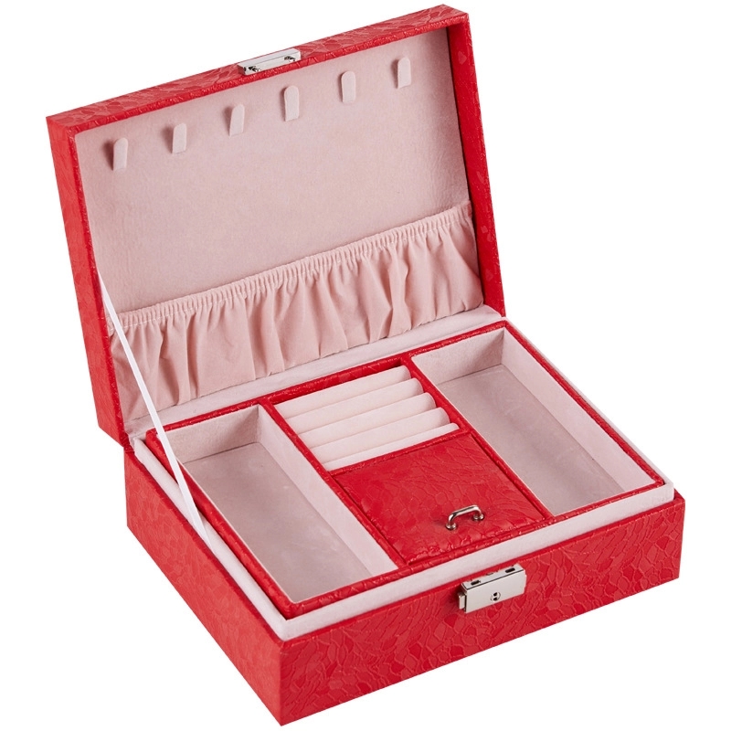 Custom Multi-Layer Jewelry Storage Organizer Box with Lock 14
