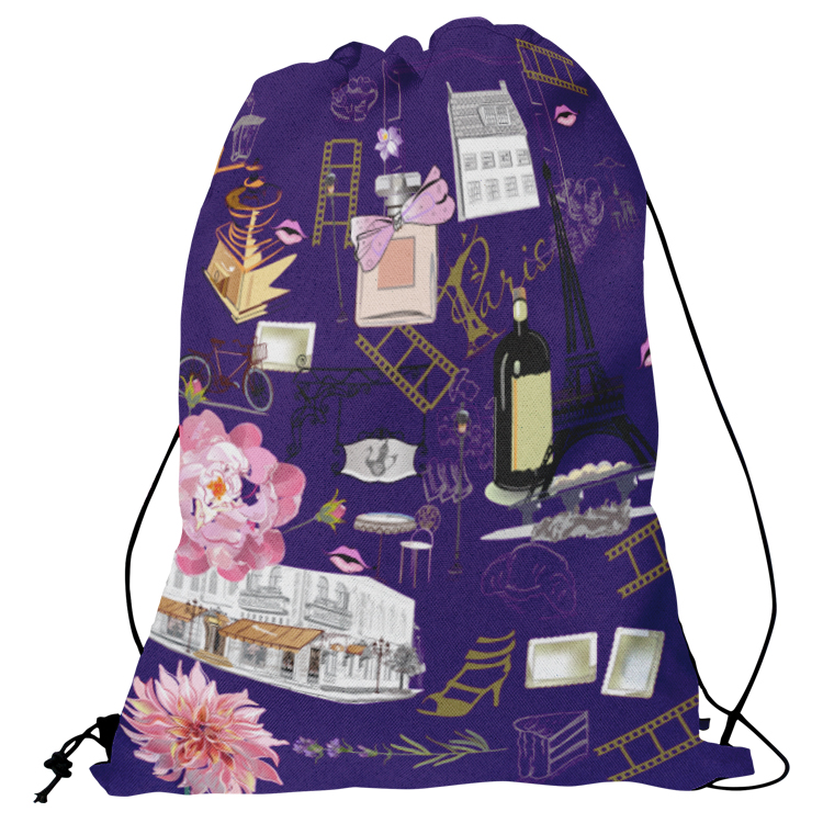 Custom Thin Cord Drawstring Backpack 8