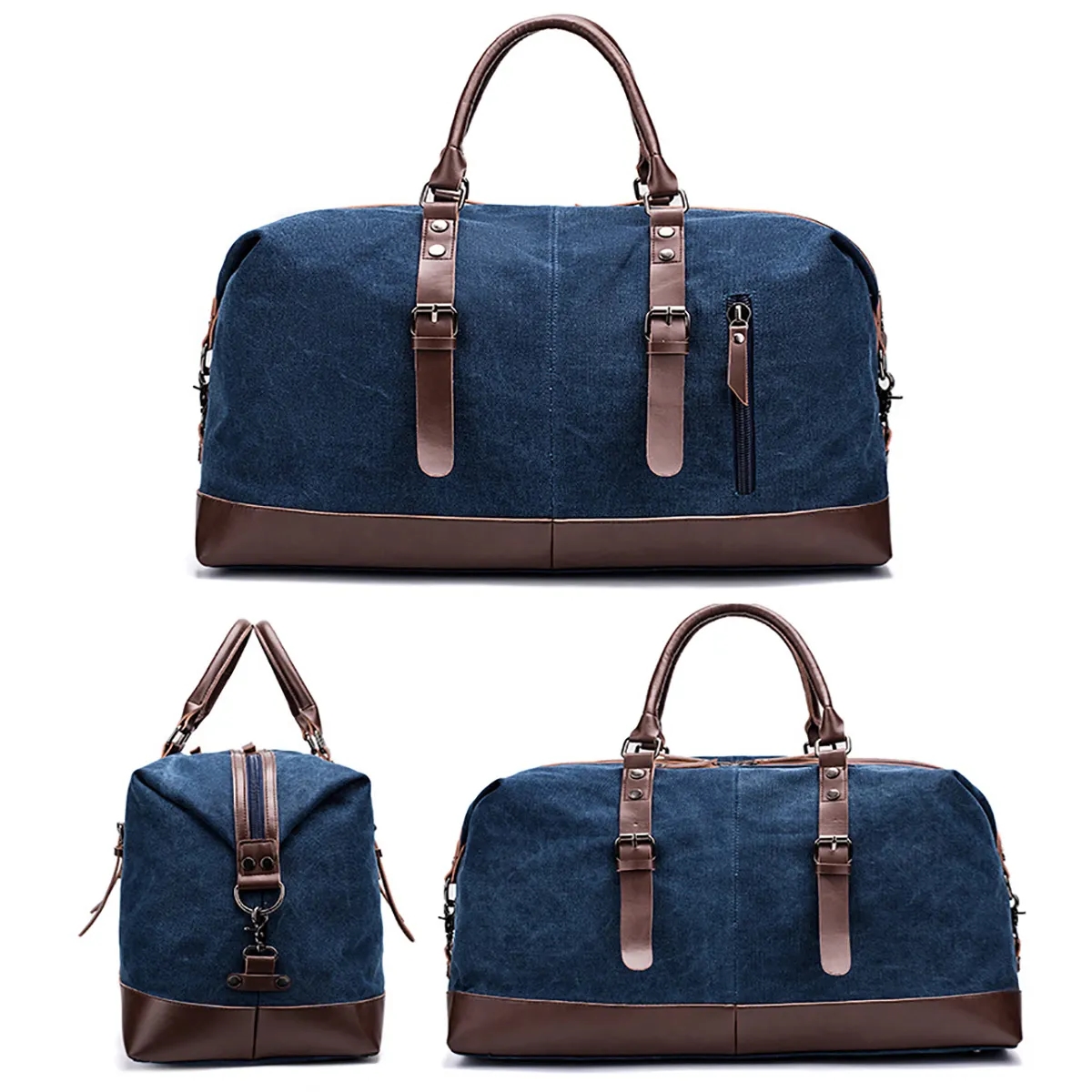 In Stock Travel Canvas Overnight Luggage Duffel Weekend Bag 9