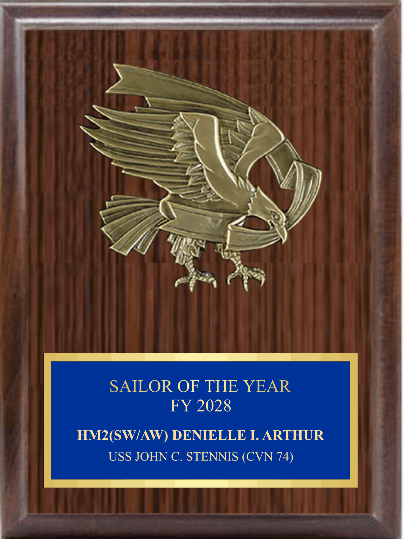 Plaque with Cast Bronze Eagle Mount 8