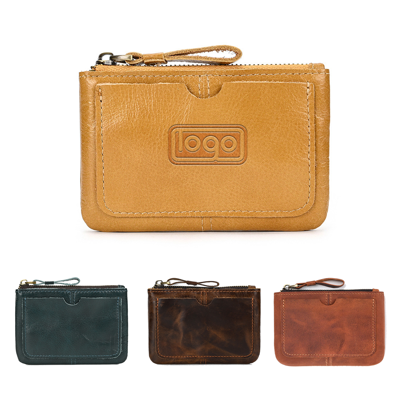 Stylish & Practical Men's Genuine Leather Coin & Key Pouch 1