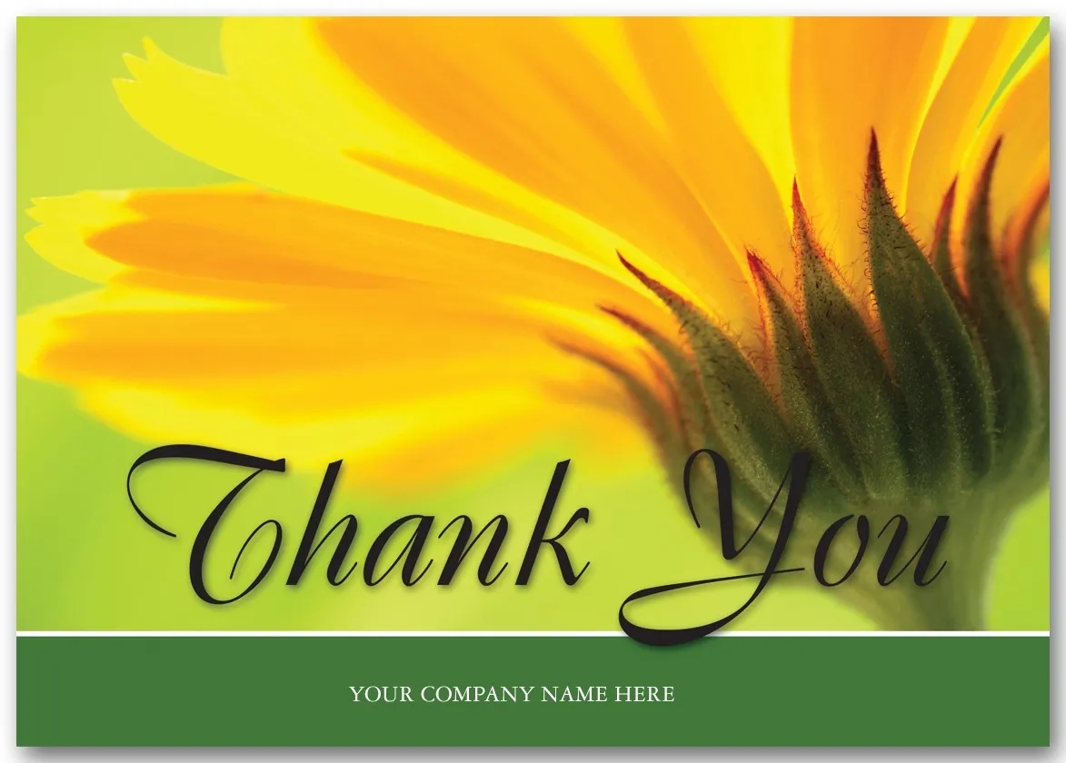 Golden Bloom Thank You Cards 1