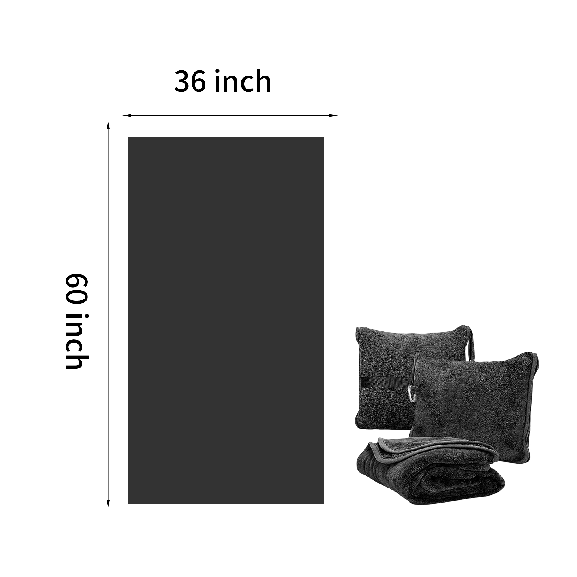 Portable Travel Blanket With Carry Strap And Buckle 60" By 36" 5
