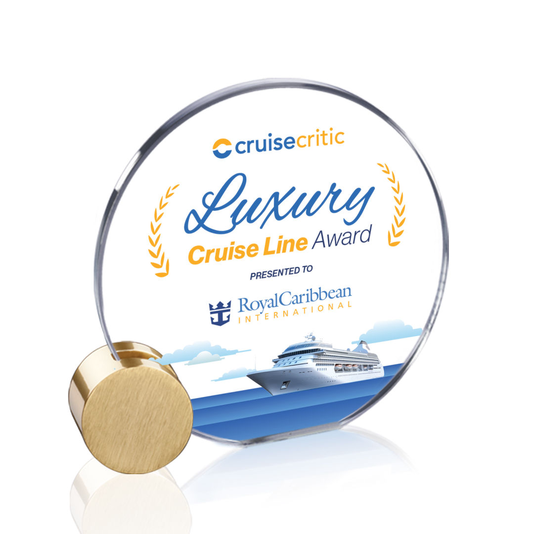 Verdunn VividPrint™ Award - Starfire/Gold Circle 4