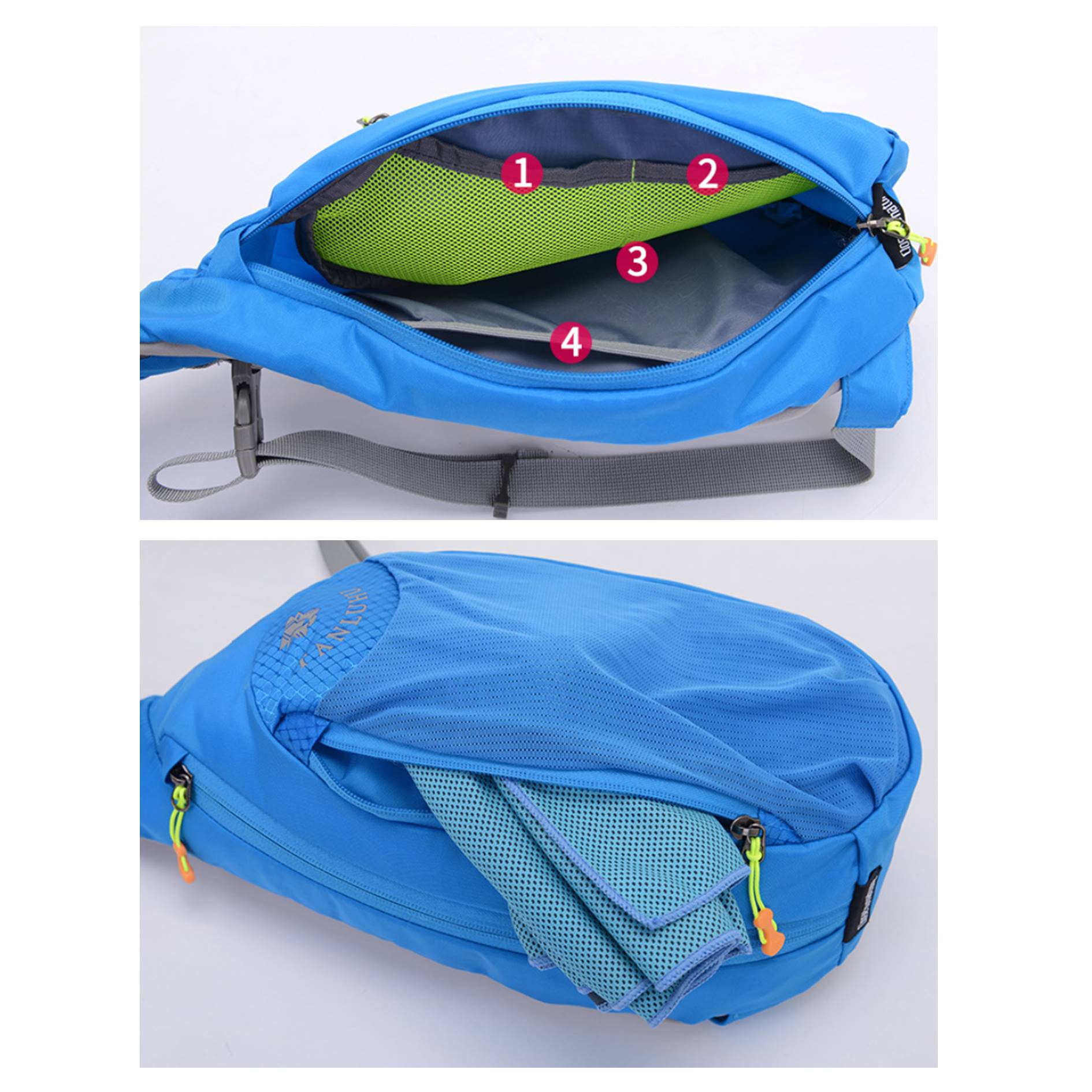 Diagonal Shoulder Hiking Travel Chest Bag 2