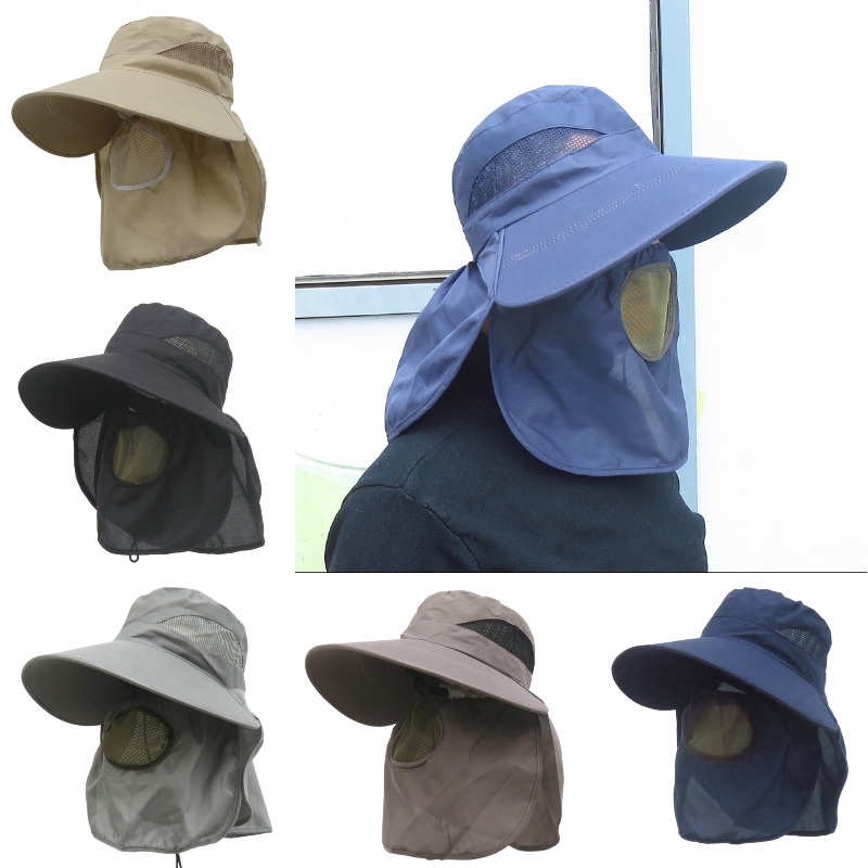Unisex Outdoor Sun Hat with Face Cover and Neck Flap 4