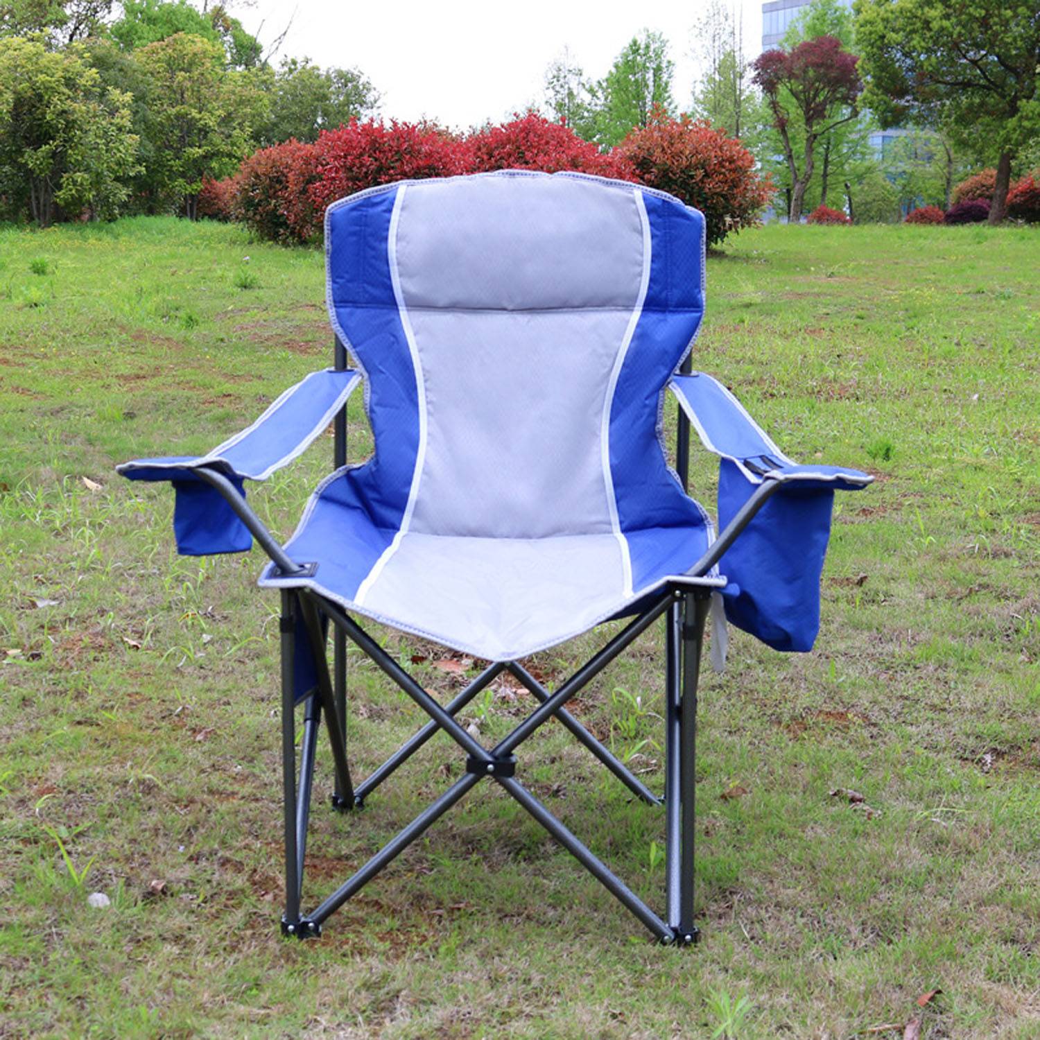 Portable Oxford Camping Folding Chair w/ Cup Holder 4
