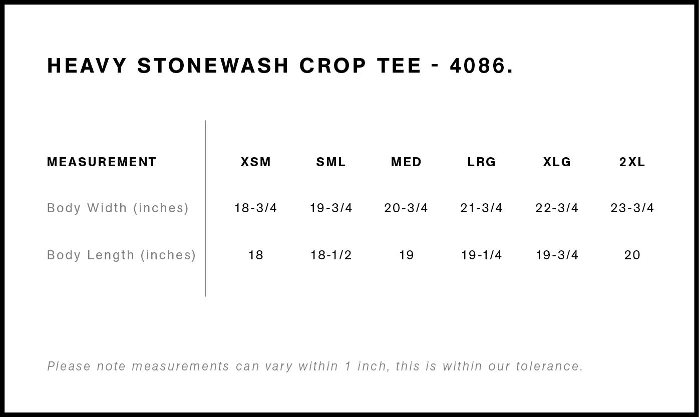 Wo's Stone Wash Heavy Crop | 4086 15