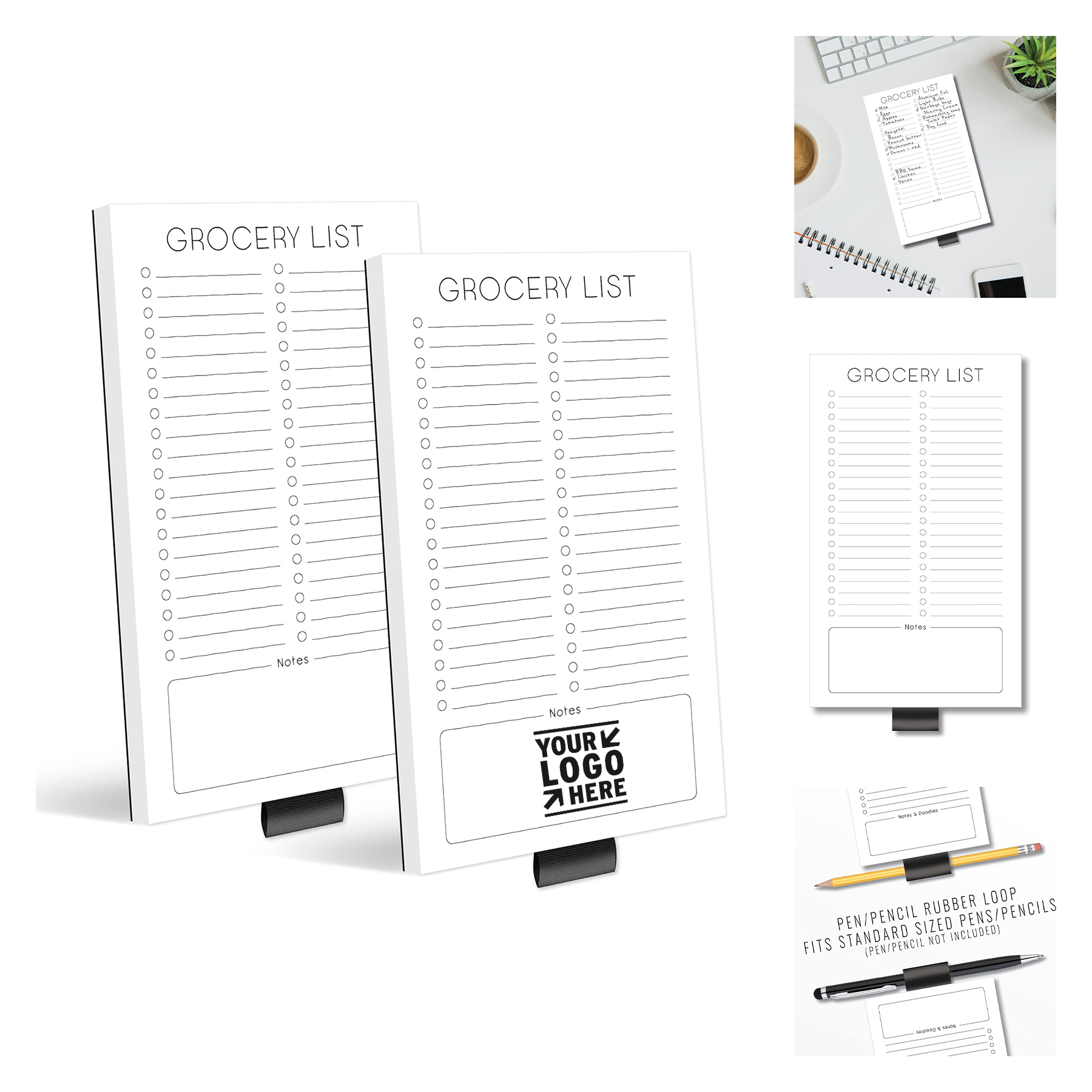 4.5" x 7.5" 50 Sheets Grocery List Magnetic Notepad 2