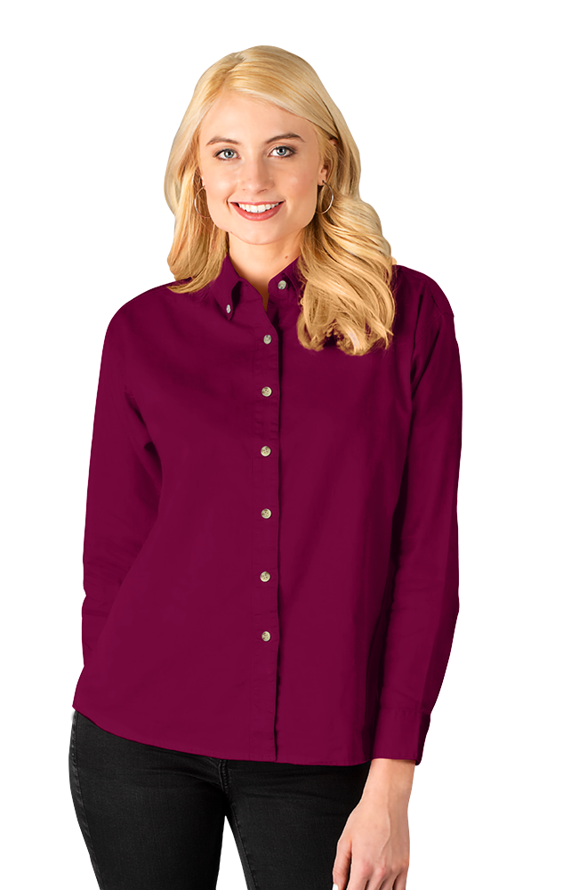 Ladies' L/S 100% Cotton Twill Shirt 60