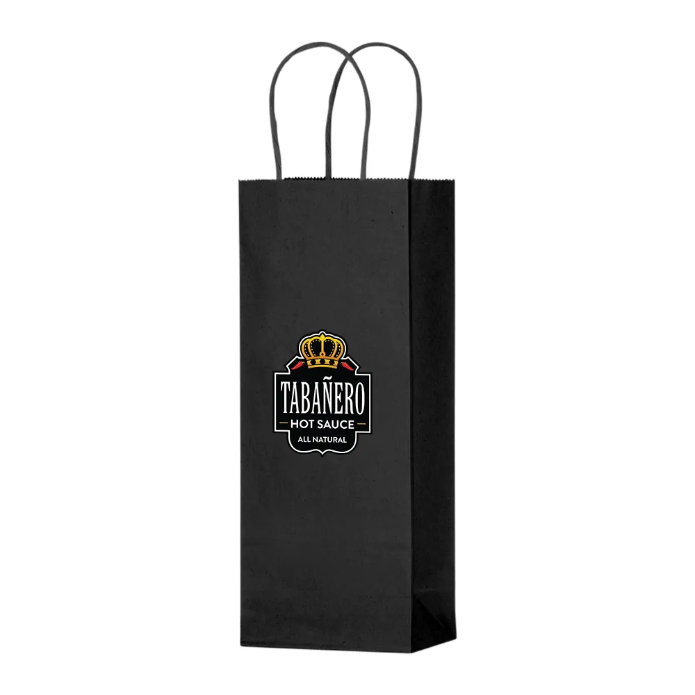 1-Bottle Kraft Paper Tote 1