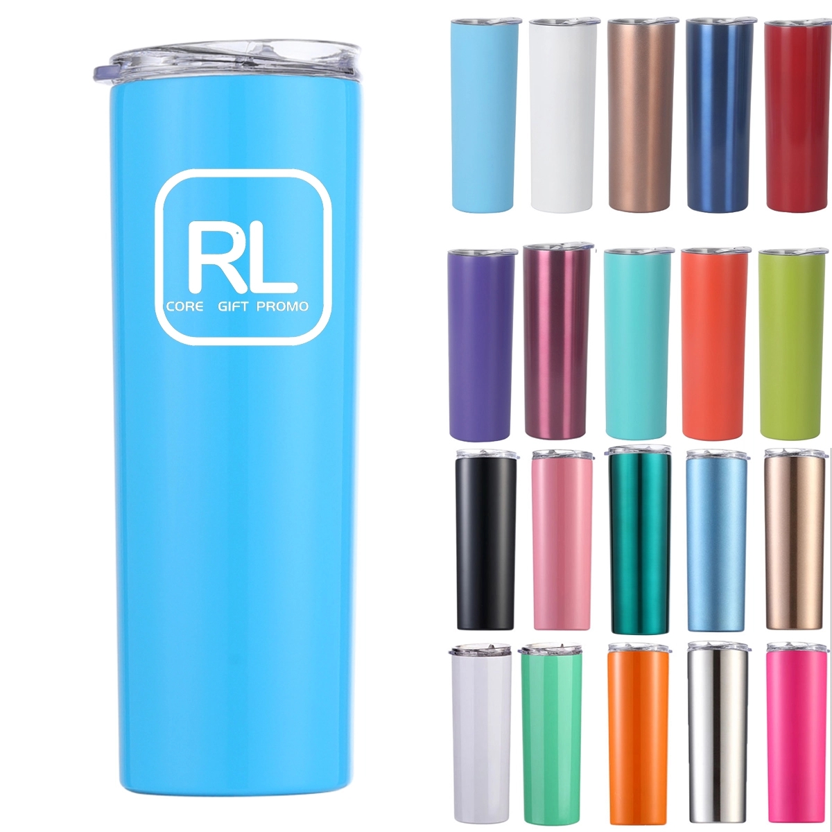 20 oz Stainless Steel Tumbler With Lids And Straws 1