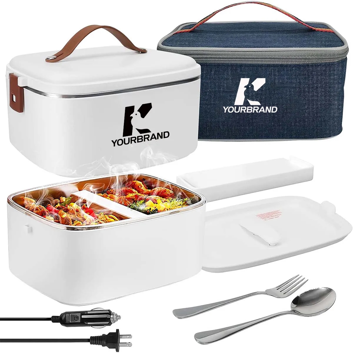 3-in-1 1.8L Portable Electric Heated Lunch Box Food Heater 3