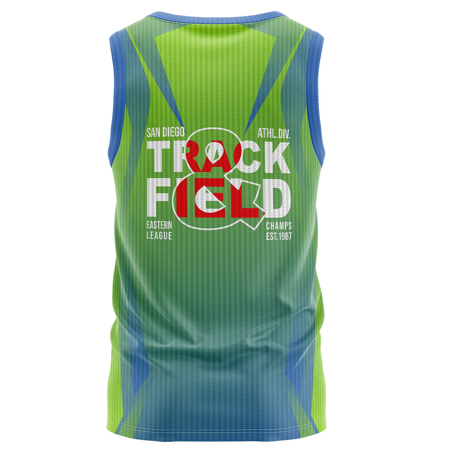 Unisex 150 GSM Flashed V Fabric Performance Sublimation Tank Tops 4