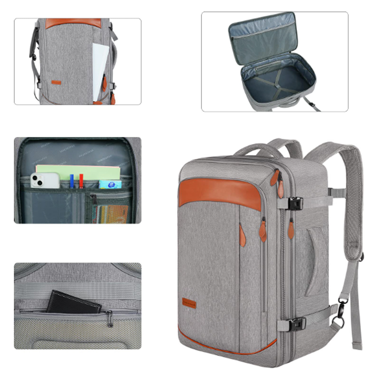 40L Expandable Travel Backpack with Organizer Cubes 7